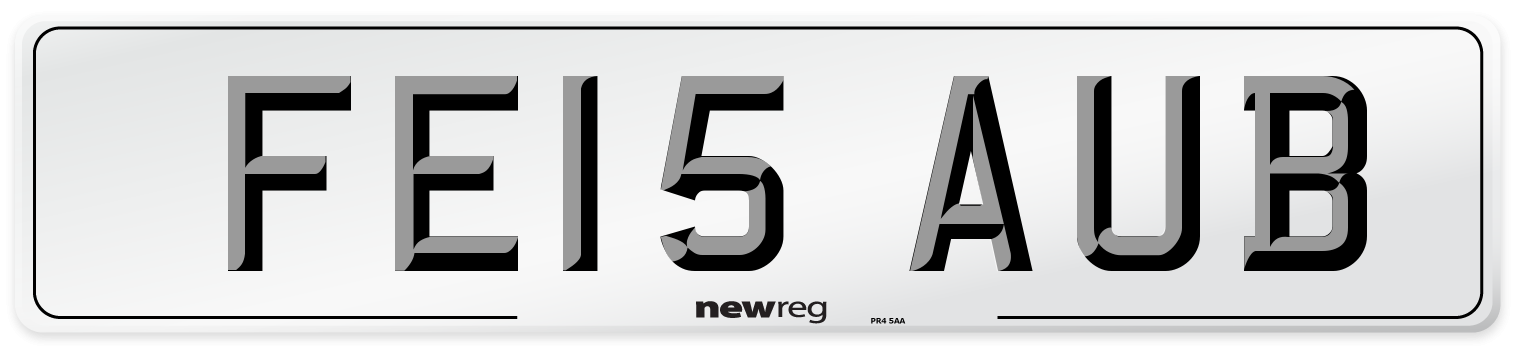 FE15 AUB Number Plate from New Reg